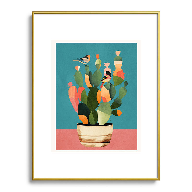 Cactus and Birds 2 Framed Art Print Gallery Image 91