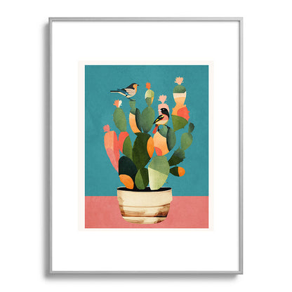 Cactus and Birds 2 Framed Art Print Gallery Image 98