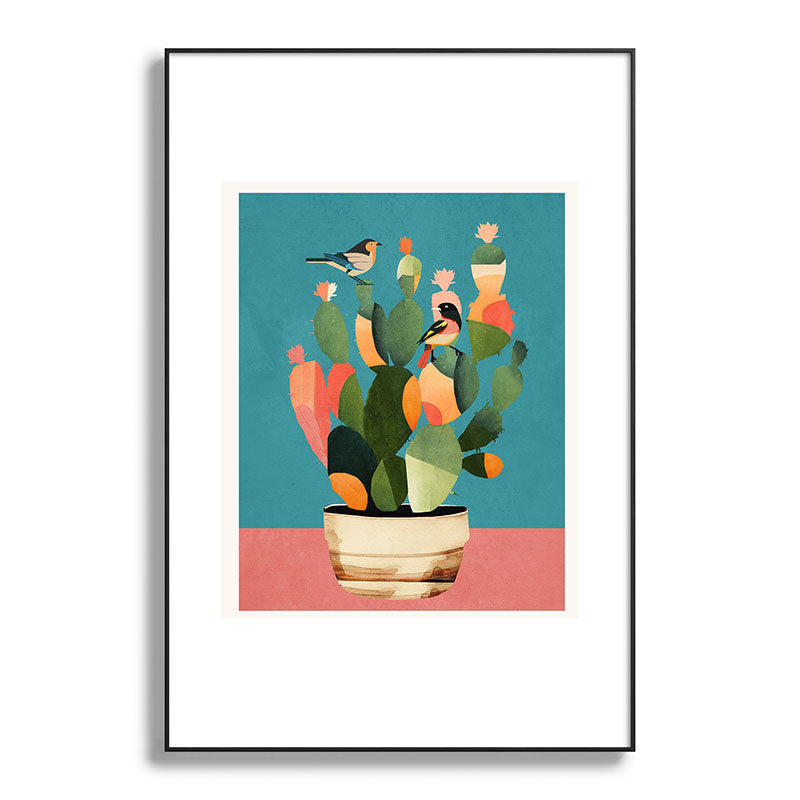 Cactus and Birds 2 Framed Art Print Gallery Image 86