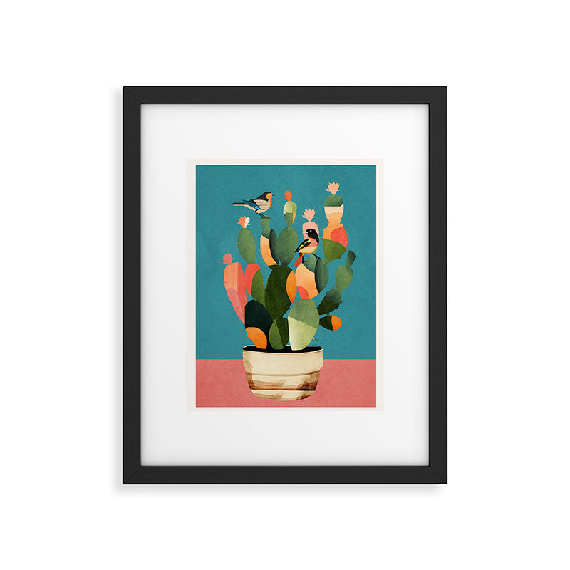 Cactus and Birds 2 Framed Art Print Gallery Image 4