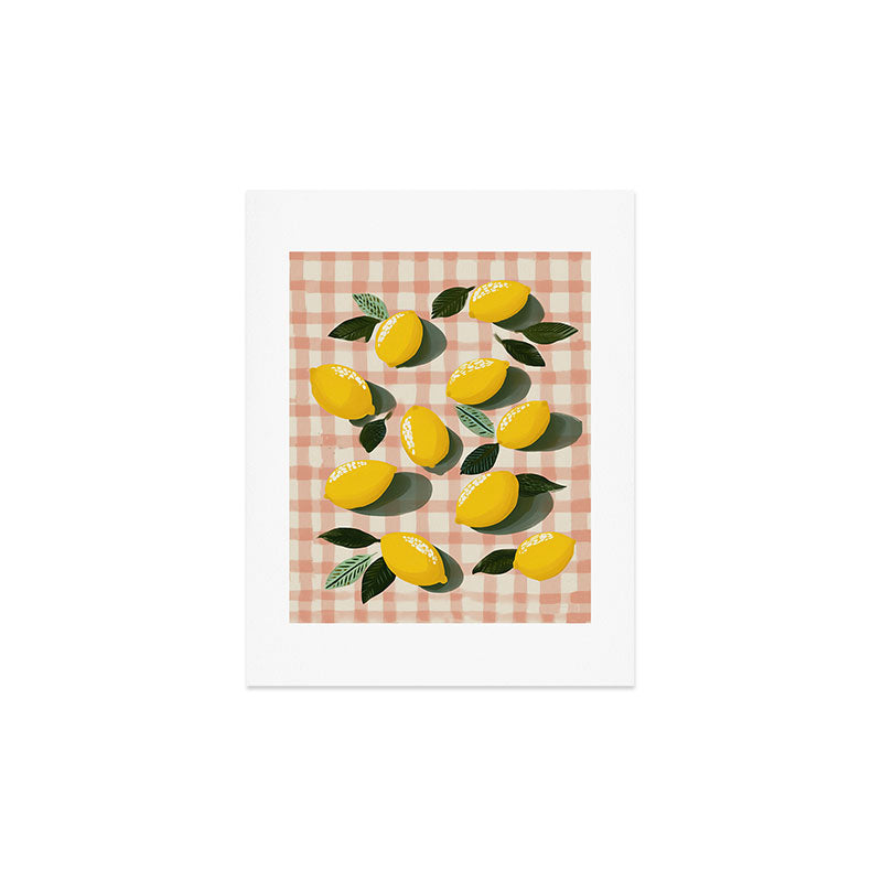 Lemon Picnic Still Life Art Print Gallery Image 3