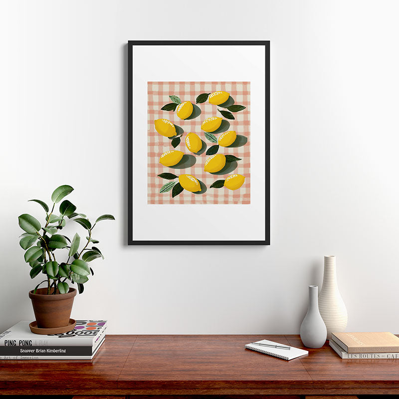 Lemon Picnic Still Life Framed Art Print Gallery Image 6