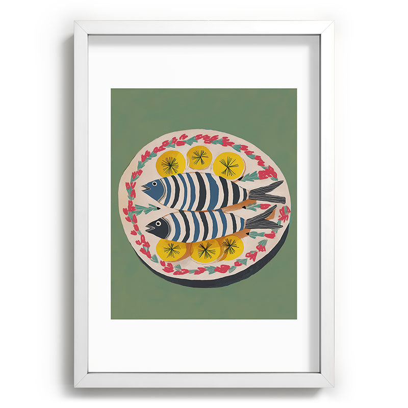 Mediterranean Fish Plate Framed Art Print Gallery Image 77