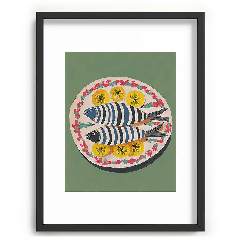 Mediterranean Fish Plate Framed Art Print Gallery Image 60