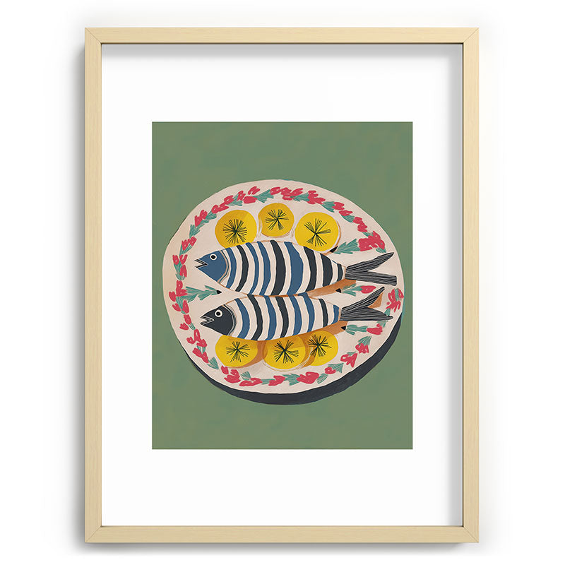 Mediterranean Fish Plate Framed Art Print Gallery Image 73
