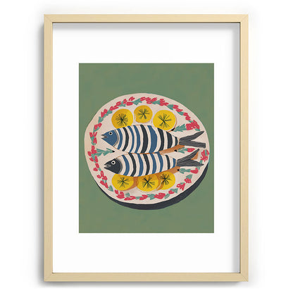 Mediterranean Fish Plate Framed Art Print Gallery Image 73