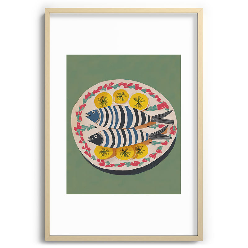 Mediterranean Fish Plate Framed Art Print Gallery Image 74