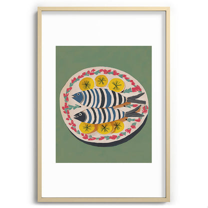 Mediterranean Fish Plate Framed Art Print Gallery Image 74