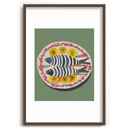 Mediterranean Fish Plate Framed Art Print Gallery Image 68