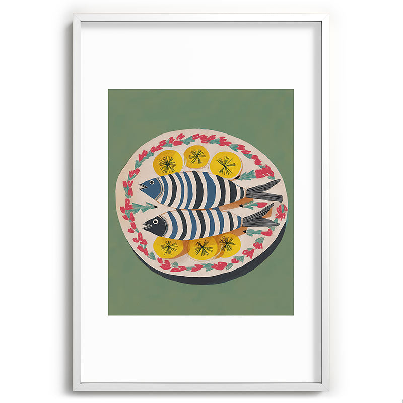 Mediterranean Fish Plate Framed Art Print Gallery Image 80