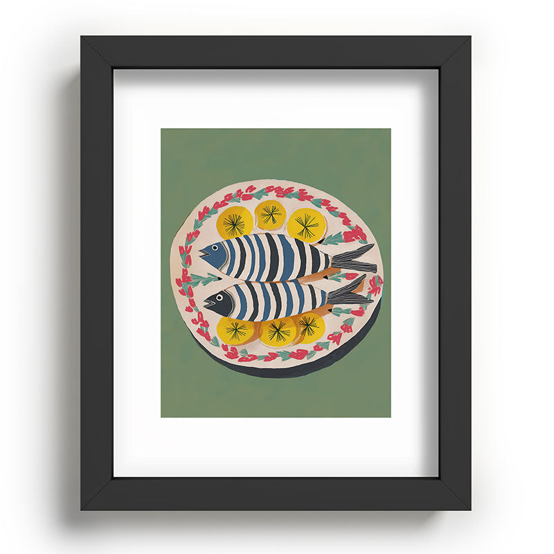 Mediterranean Fish Plate Framed Art Print Gallery Image 58