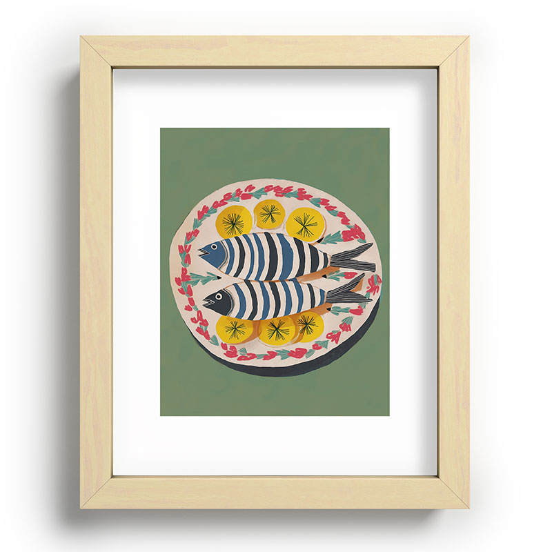 Mediterranean Fish Plate Framed Art Print Gallery Image 70