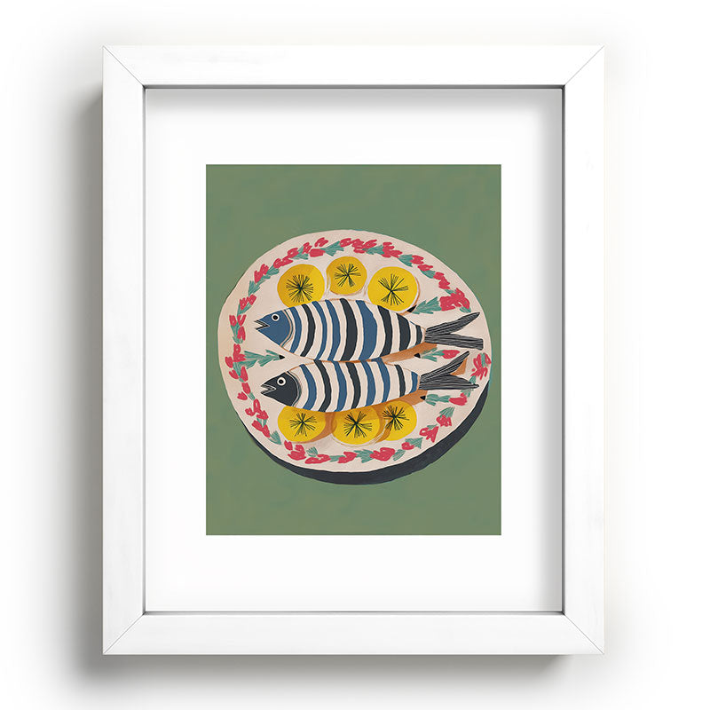 Mediterranean Fish Plate Framed Art Print Gallery Image 76