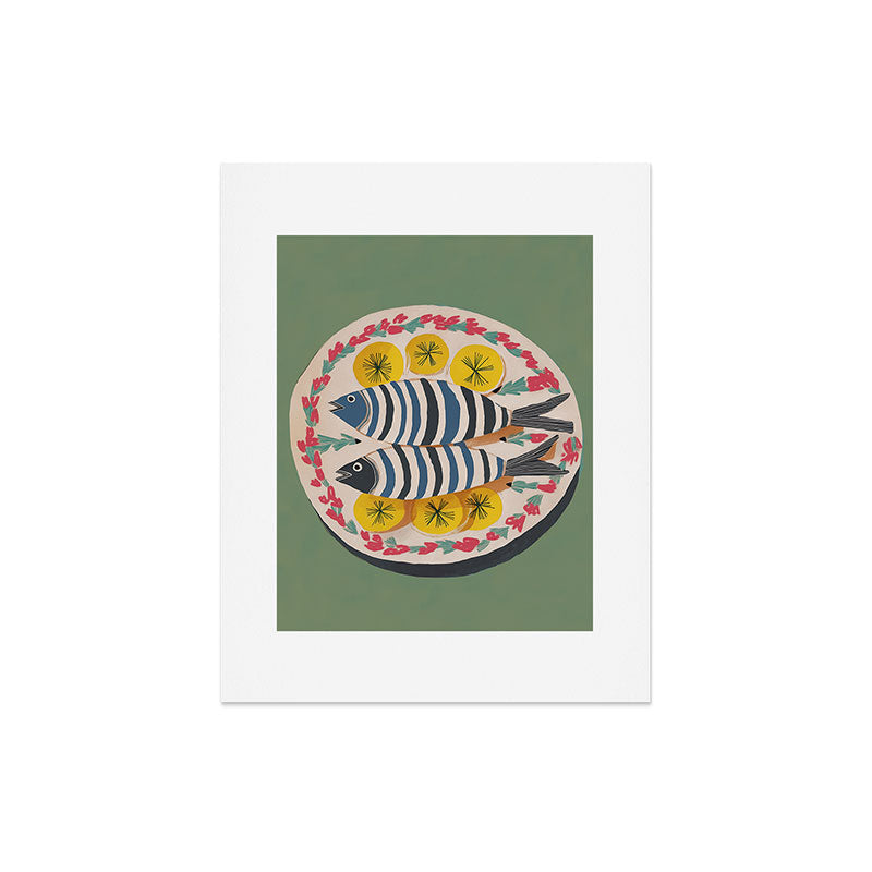 Mediterranean Fish Plate Art Print Gallery Image 5