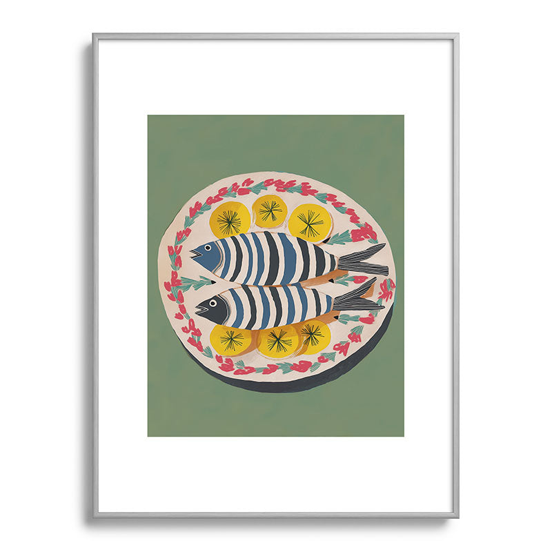 Mediterranean Fish Plate Framed Art Print Gallery Image 98