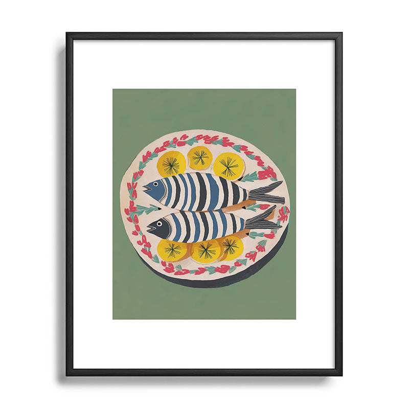 Mediterranean Fish Plate Framed Art Print Gallery Image 82