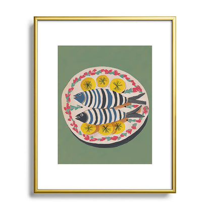 Mediterranean Fish Plate Framed Art Print Gallery Image 89