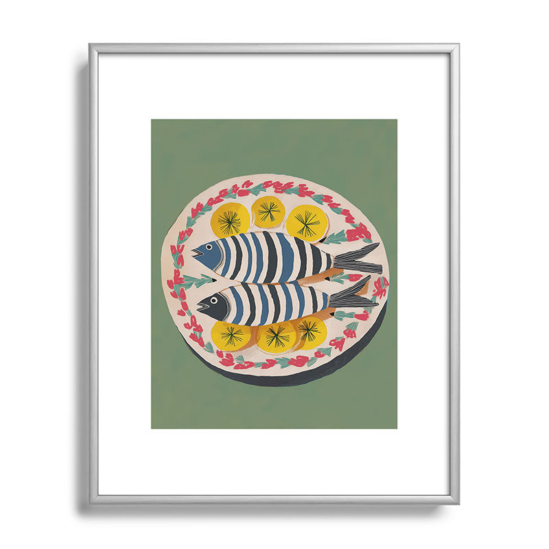 Mediterranean Fish Plate Framed Art Print Gallery Image 96