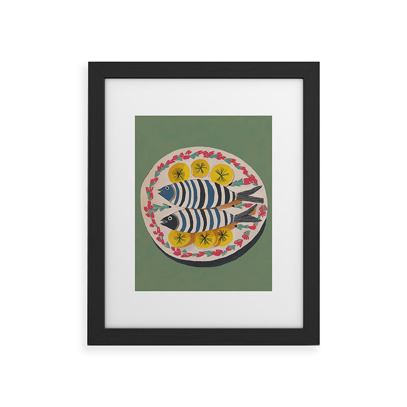 Mediterranean Fish Plate Framed Art Print Gallery Image 30
