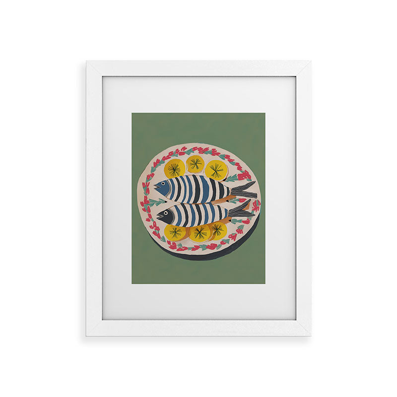 Mediterranean Fish Plate Framed Art Print Gallery Image 51