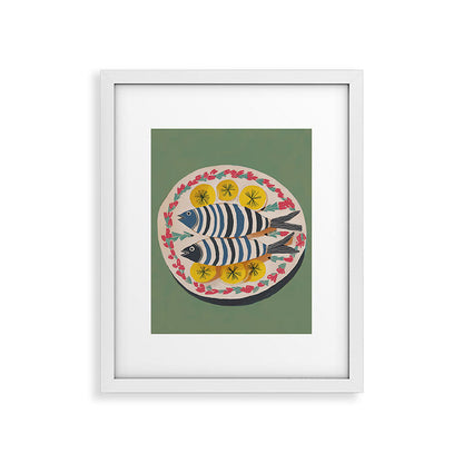 Mediterranean Fish Plate Framed Art Print Gallery Image 25