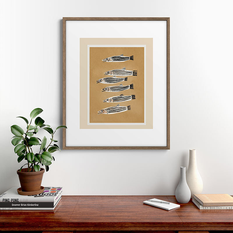 Minimal Fish Study Framed Art Print Gallery Image 14