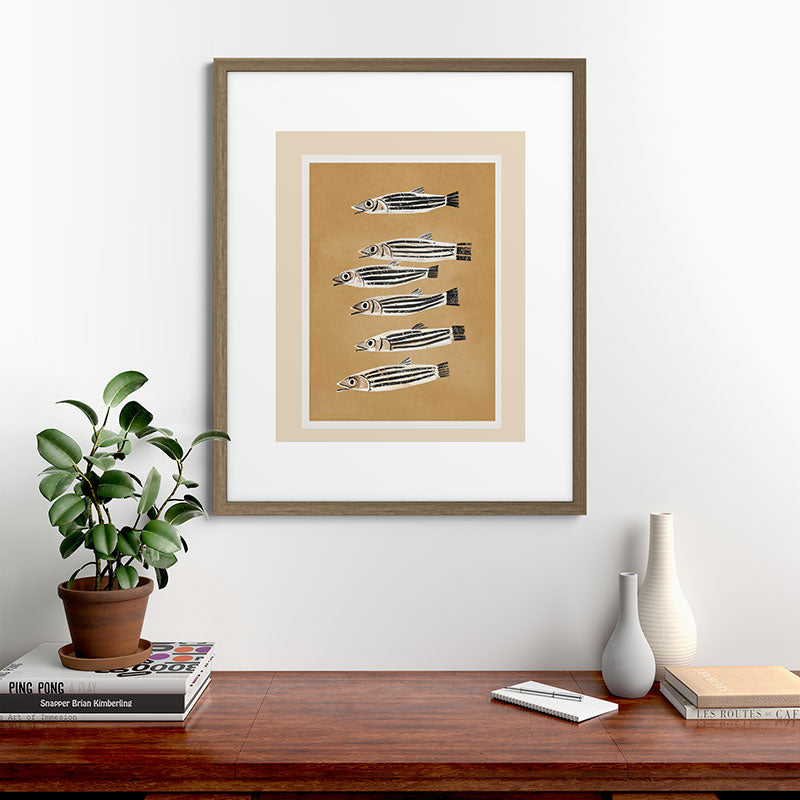 Minimal Fish Study Framed Art Print Gallery Image 42