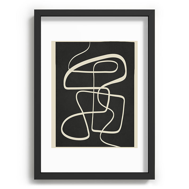 Modern Abstract Lines - Noir Framed Art Print Gallery Image 59