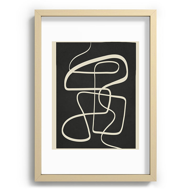 Modern Abstract Lines - Noir Framed Art Print Gallery Image 71
