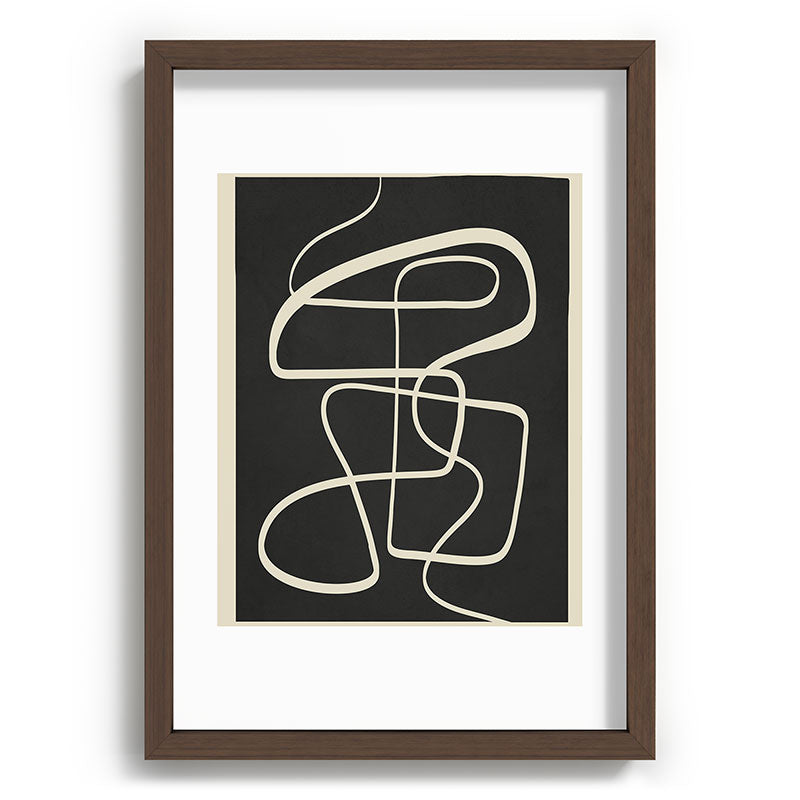 Modern Abstract Lines - Noir Framed Art Print Gallery Image 65