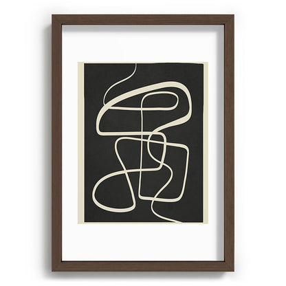 Modern Abstract Lines - Noir Framed Art Print Gallery Image 65