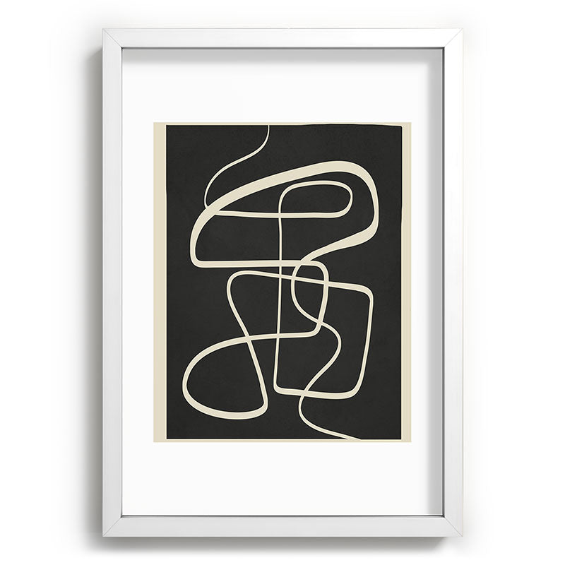 Modern Abstract Lines - Noir Framed Art Print Gallery Image 77