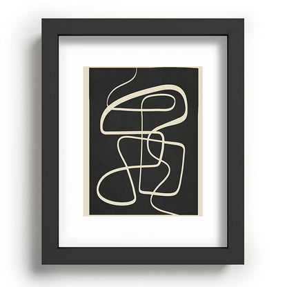 Modern Abstract Lines - Noir Framed Art Print Gallery Image 58