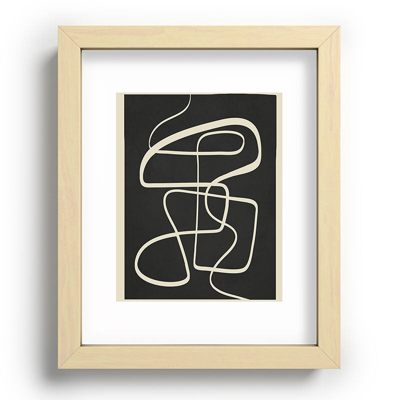 Modern Abstract Lines - Noir Framed Art Print Gallery Image 69
