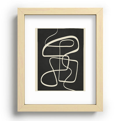 Modern Abstract Lines - Noir Framed Art Print Gallery Image 70