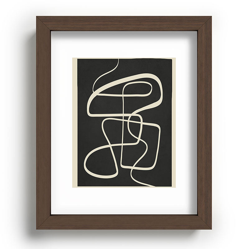 Modern Abstract Lines - Noir Framed Art Print Gallery Image 64