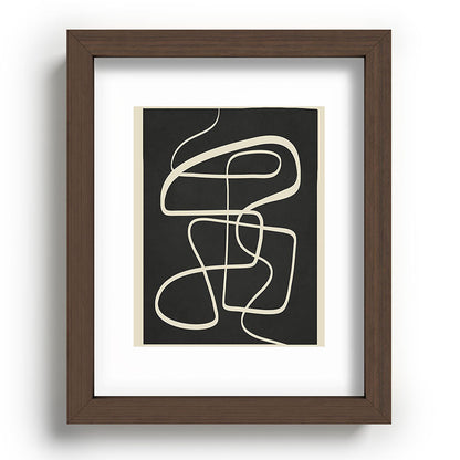 Modern Abstract Lines - Noir Framed Art Print Gallery Image 64