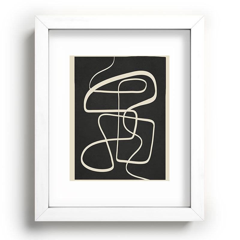 Modern Abstract Lines - Noir Framed Art Print Gallery Image 75