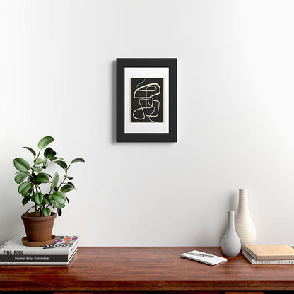 Modern Abstract Lines - Noir Framed Art Print Gallery Image 31