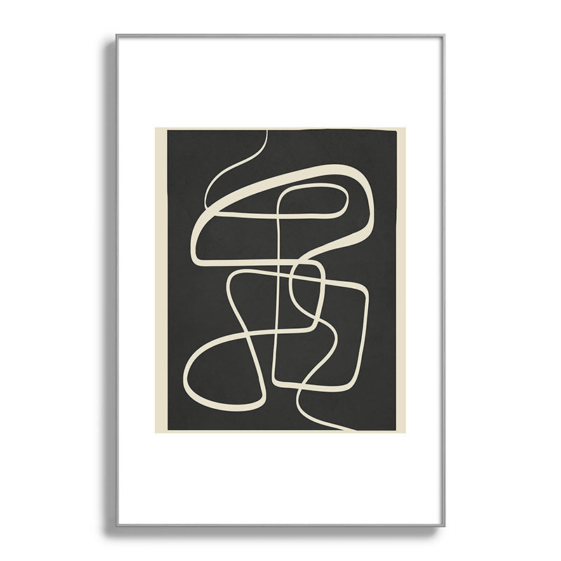 Modern Abstract Lines - Noir Framed Art Print Gallery Image 101