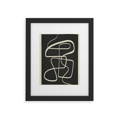 Modern Abstract Lines - Noir Framed Art Print Gallery Image 34