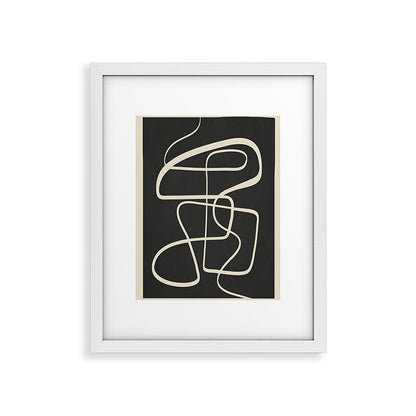 Modern Abstract Lines - Noir Framed Art Print Gallery Image 23