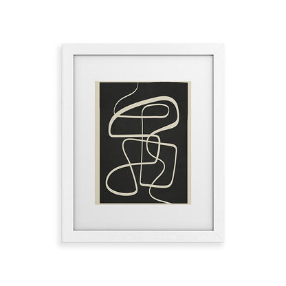 Modern Abstract Lines - Noir Framed Art Print Gallery Image 50