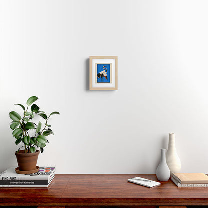 Stillness in Motion - Abstract Cranes in Blue Framed Art Print Gallery Image 15