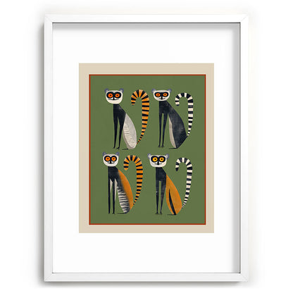 Striped Lemurs Framed Art Print Gallery Image 79