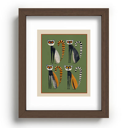 Striped Lemurs Framed Art Print Gallery Image 64