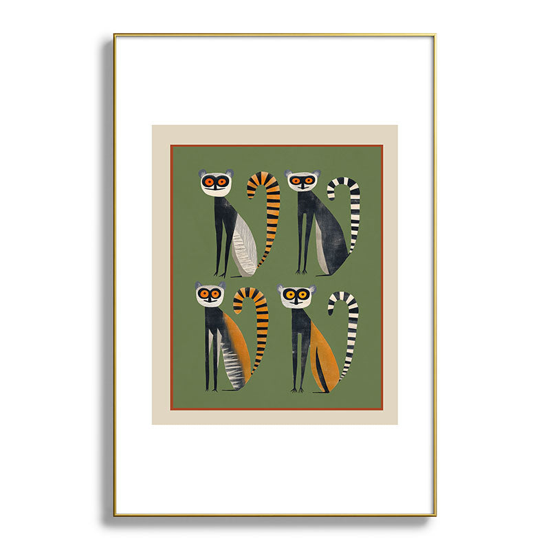 Striped Lemurs Framed Art Print Gallery Image 93