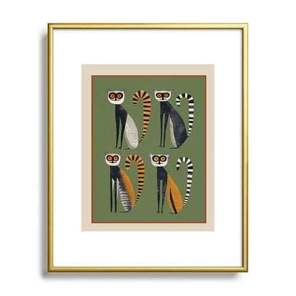 Striped Lemurs Framed Art Print Gallery Image 88