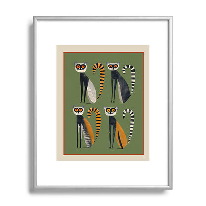 Striped Lemurs Framed Art Print Gallery Image 96