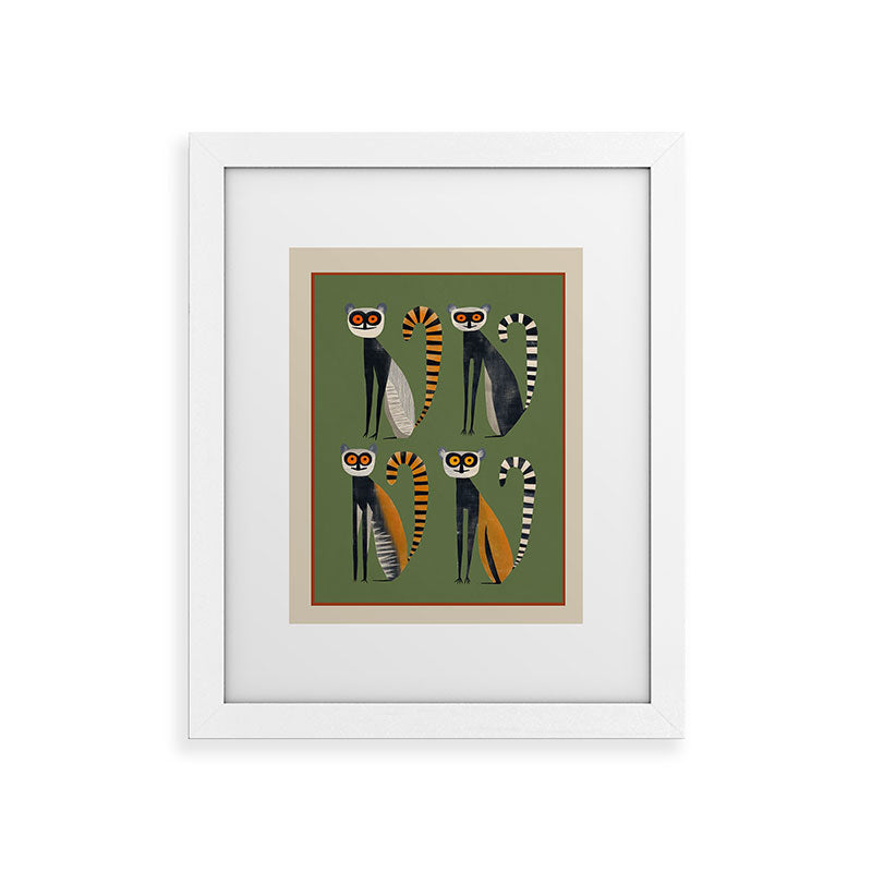 Striped Lemurs Framed Art Print Gallery Image 53